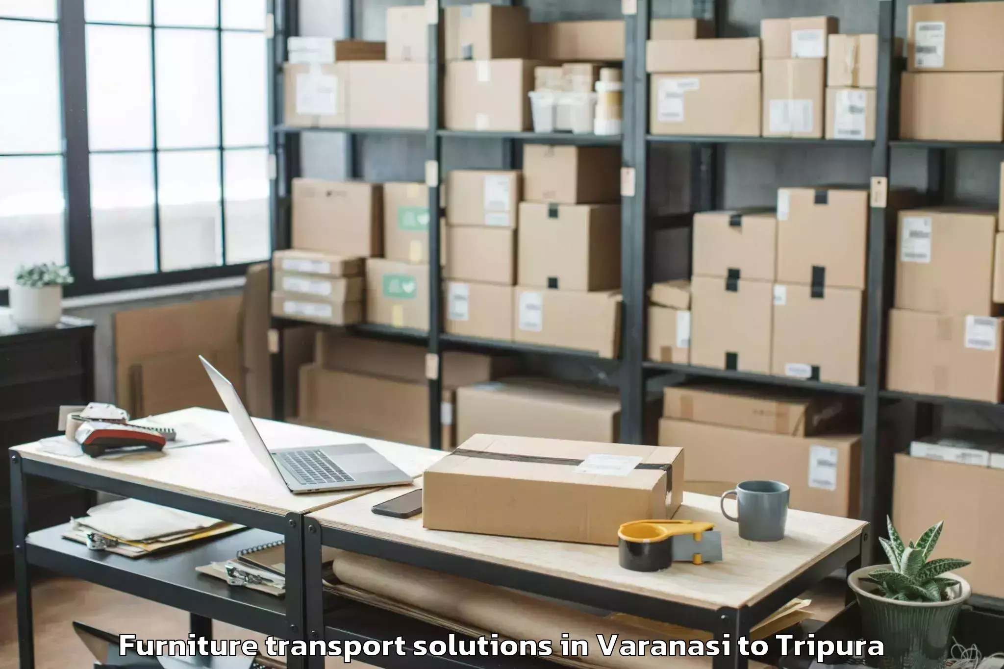 Get Varanasi to Sonamura Furniture Transport Solutions